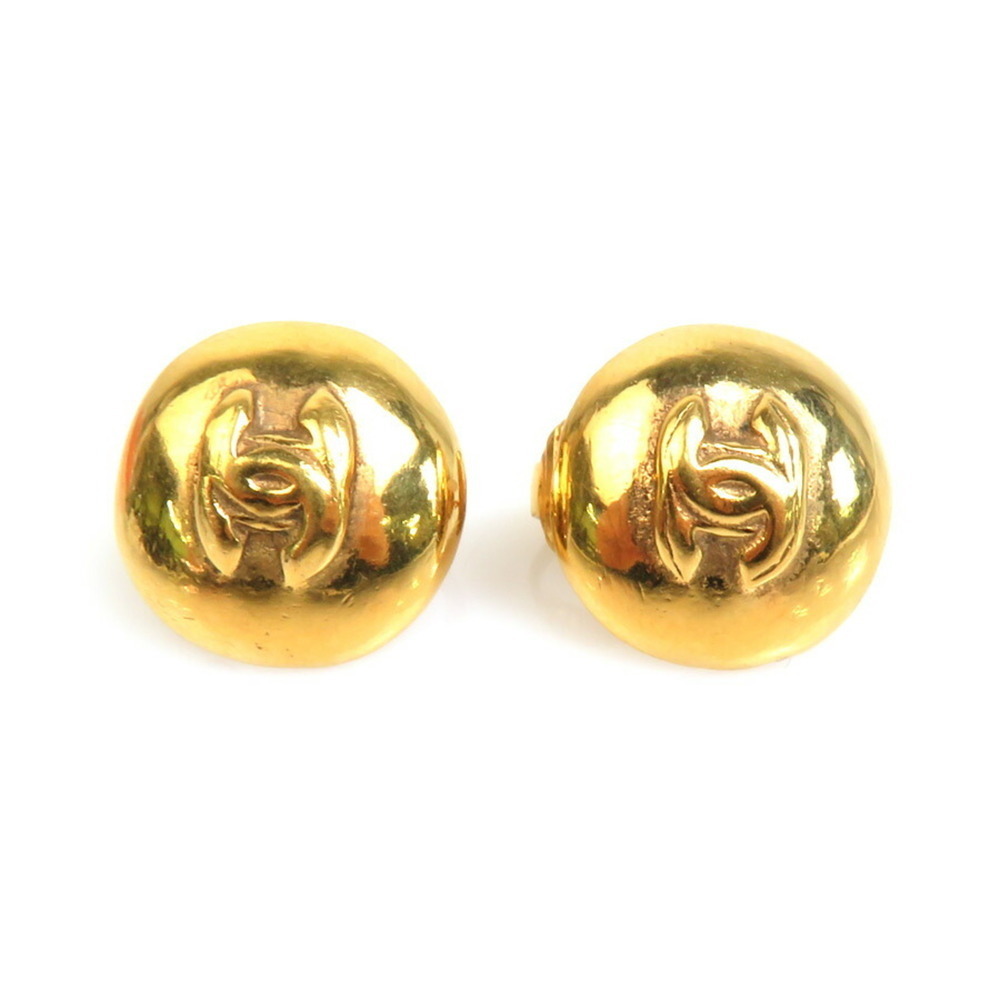 CHANEL Gold Coco Mark Earrings - Picture 2 of 5